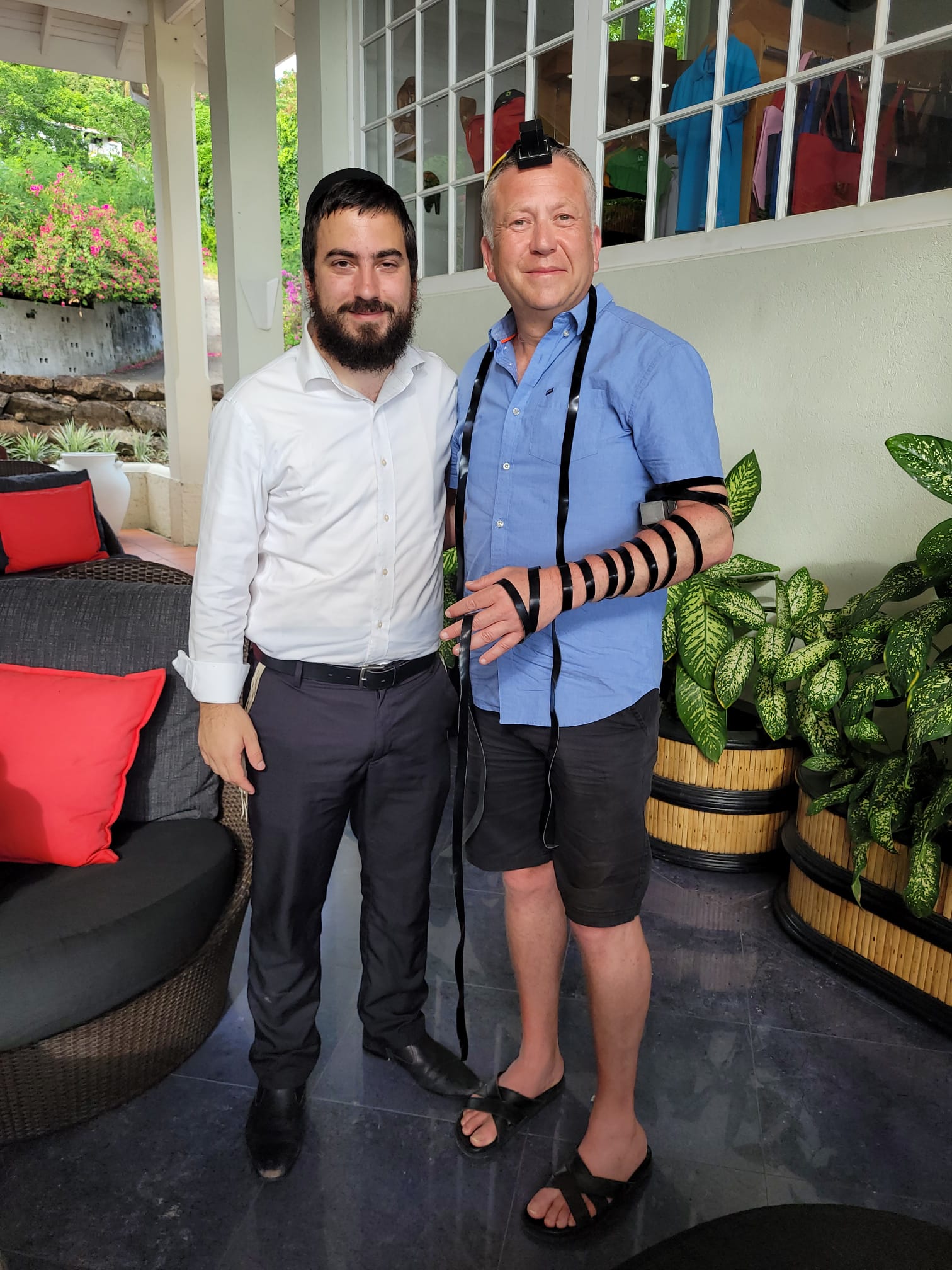 Mark with Rabbi Super after laying Tefillin