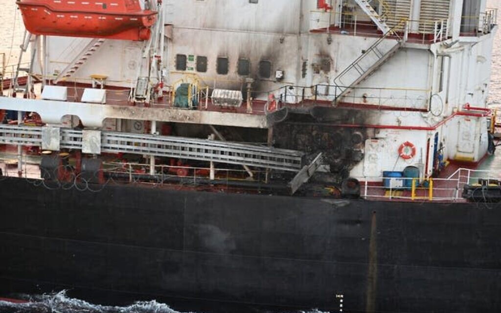 Shipping freight vessels in the Red Sea have come under attack from Houthi rebels (Indian Navy via AP)