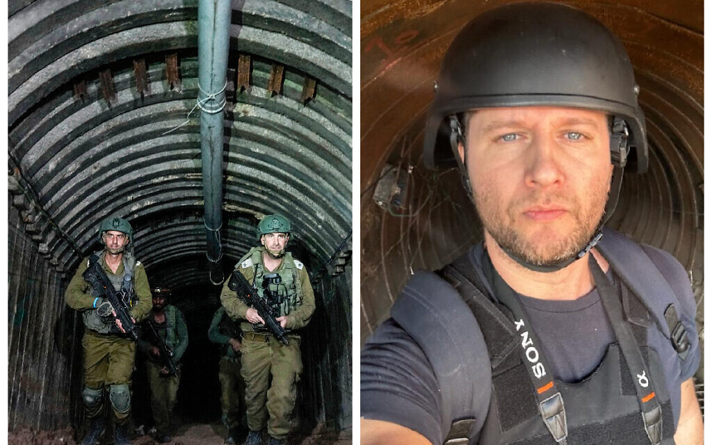 Right: Jewish News' Jotam Confino in the Gaza Strip