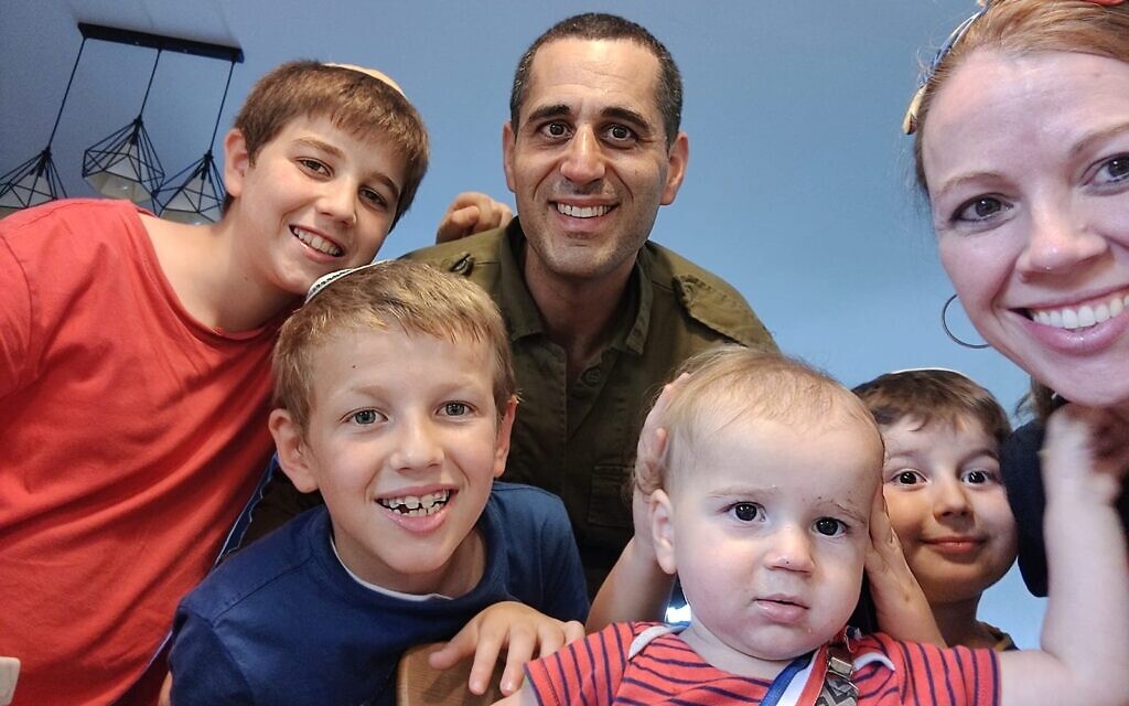 Reunited: Esther Shuman and her family.