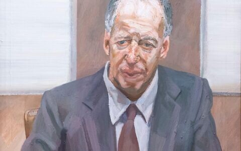 Portrait: Jacob Rothschild, 4th baron Rothschild (man in a chair) by Lucian Freud