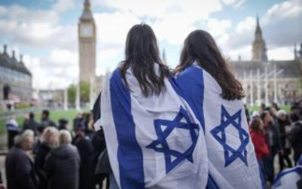 British Jews at a demonstration in support for Israel.