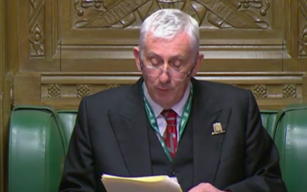 Speaker Lindsay Hoyle