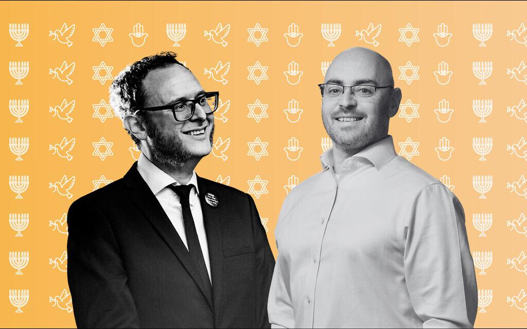 Jews Do Count— Raymond Simonson (left) and Jonathan Boyd examine state of UK Jewry