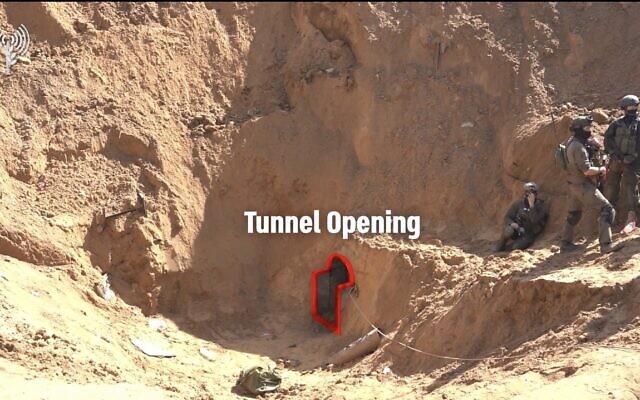 Tunnel under UNRAWA HQ in Gaza. Courtesy: IDF