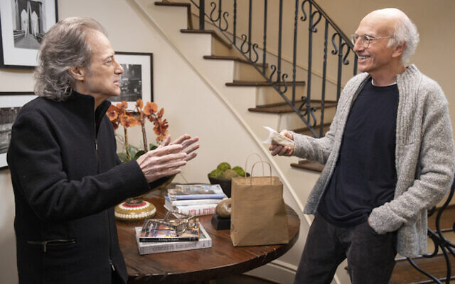 Richard Lewis and Larry David in an episode of "Curb Your Enthusiasm." (HBO)