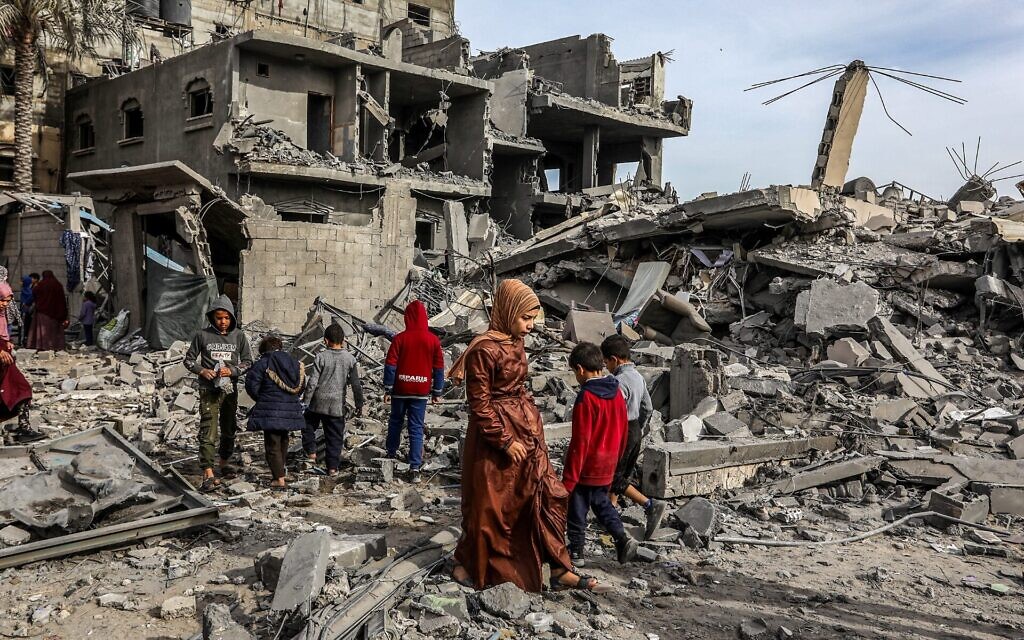 Palestinians in Rafah, in the southern Gaza Strip