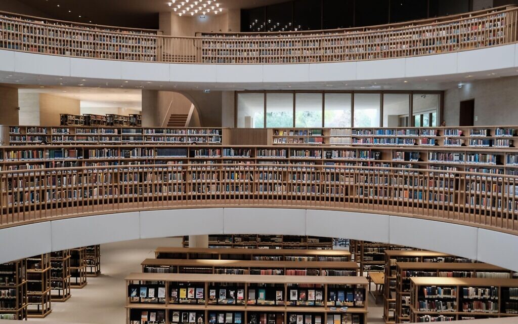 An installation commemorating the 136 Israeli hostages, still believed to be in Hamas captivity in the Gaza Strip, is displayed at the National Library of Israel. Chairs bear photos of the hostages, each with a book personally selected for that specific person. Opened October 2023, unceremoniously due to the ongoing Israel Hamas war, the NLI hosts some 4 million books, newspapers, antique manuscripts, millions of historical photographs and rare recordings of cultural ceremonies. Credit: Nir Alon/Alamy Live News