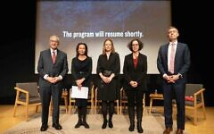 Dr Wesley Fisher, Director of Research at the World Jewish Restitution Organization (WJRO) and the panelists