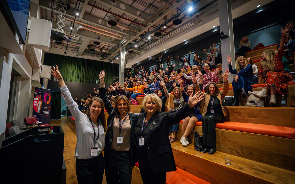 Rebecca Moore, Louise Robey (centre) and Sarah Bar-Lev at the Women in Change Summit 2023