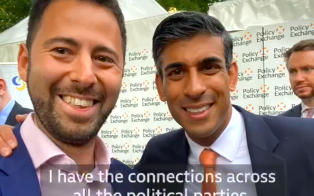 Phil Rosenberg with Rishi Sunak in Board camping video
