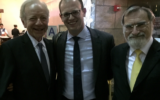 Dan with two late greats – Joe Lieberman and Rabbi Lord Sacks in October 2015.