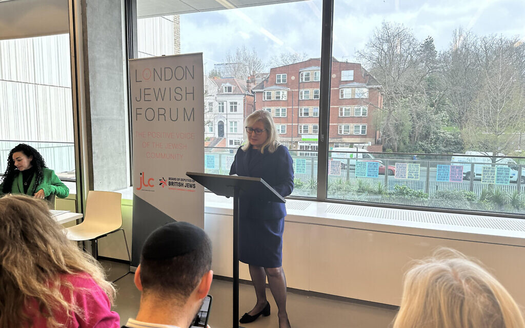 Susan Hall addresses London Jewish Forum mayoral election event