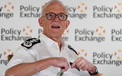 File photo dated 11/09/23 of Metropolitan Police Commissioner Sir Mark Rowley in conversation with Sir Trevor Phillips at the Policy Exchange in London. PA