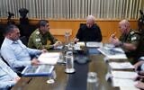 Defense Minister Yoav Gallant holds Briefing in Preparation for IDF Planned Activities in Rafah. Credit: Ariel Hermoni