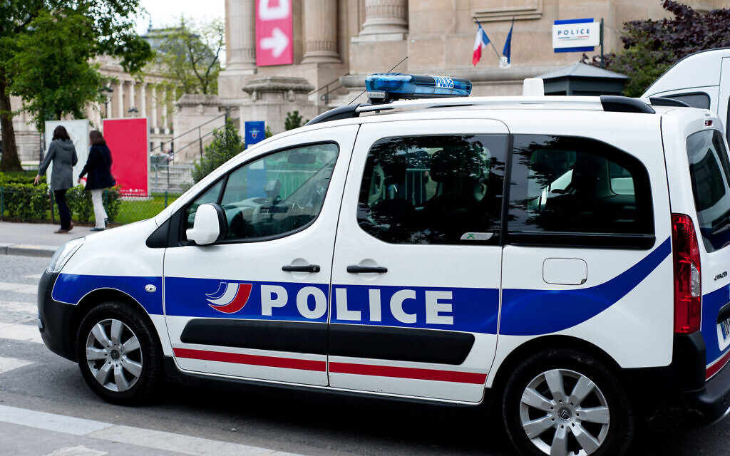 Police car on the street of Paris