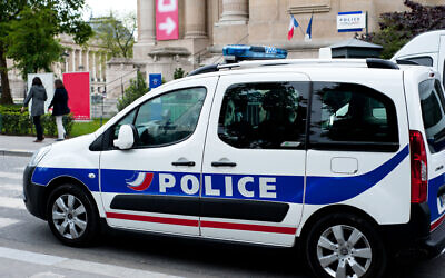 Police car on the street Paris