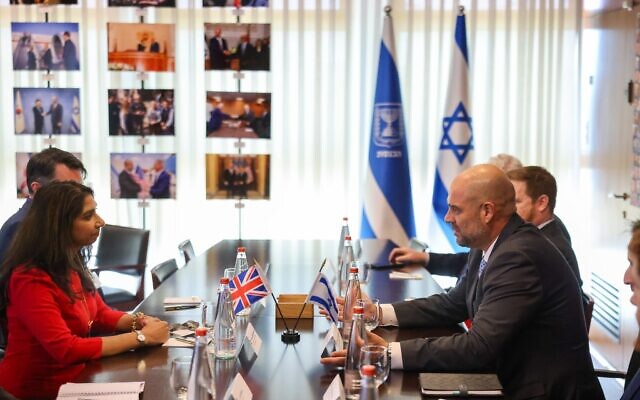Suella Braverman meets with Israeli ministers