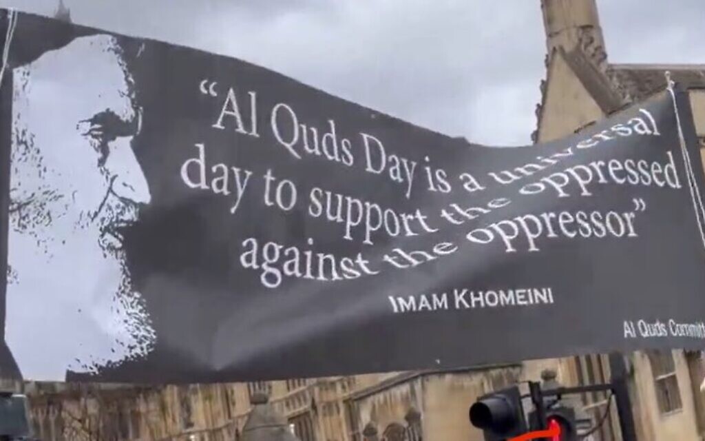 Al Quds march, London 5th April 2024. Pic: Twitter/X