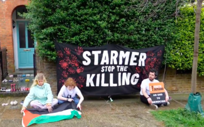 Activists outside Keir Starmer's house