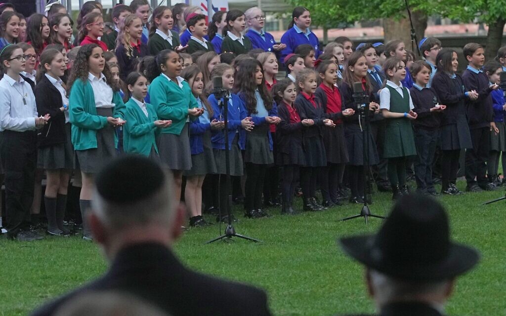 Chief Rabbi Sir Ephraim Mirvis speaks during the Yom Hashoah National Holocaust Remembrance Commemoration in Westminster, central London. Picture date: Sunday May 5, 2024.