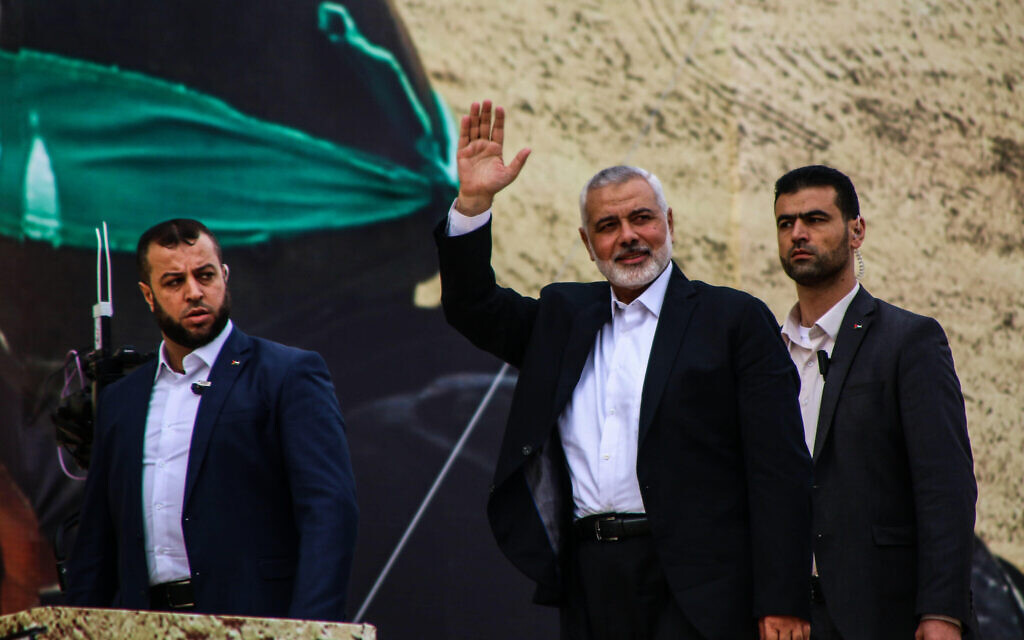 Ishmail Haniyeh in Gaza, 16th Dec 2018. Credit: ZUMA Press, Inc./Alamy Live News