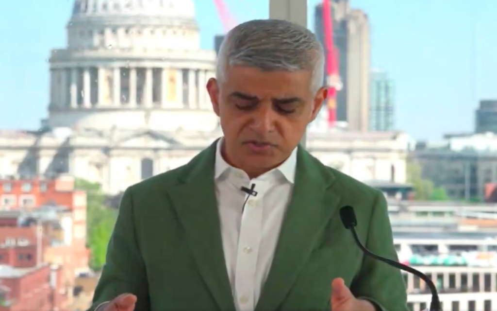 Sadiq Khan speaks at City Hall