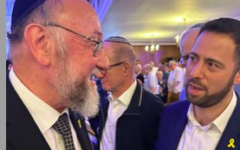 Chief Rabbi Ephraim Mirvis and new Board president Phil Rosenberg at Hampstead Garden Suburb synagogue Chief Rabbi Ephraim Mirvis and new Board president Phil Rosenberg at Hampstead Garden Suburb synagogue