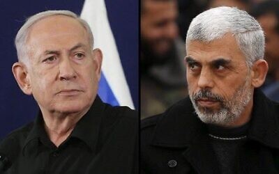 Prime Minister Netanyahu and Hamas leader Sinwar. Courtesy: X