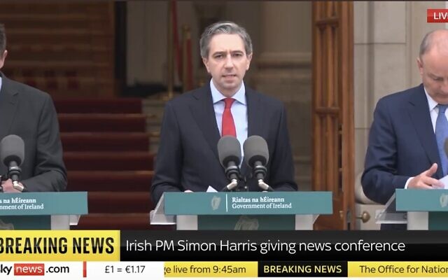 Ireland, Spain and Norway recognising Palestinian state. May 22, 2024. Credit: Sky News