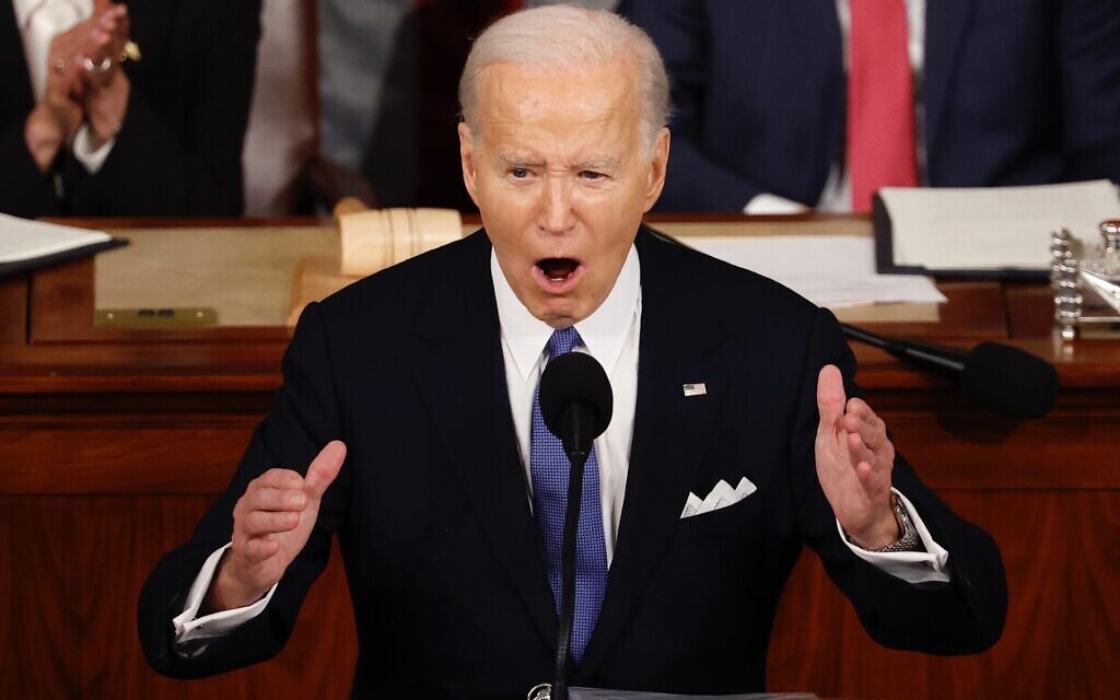 U.S. President Joe Biden delivers the State of the Union address during a joint meeting of Congress in the House chamber at the U.S. Capitol, March 07, 2024. (Chip Somodevilla/Getty Images)