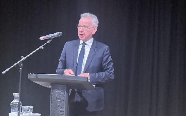Micheal Gove speaks at JW3 on antisemitism