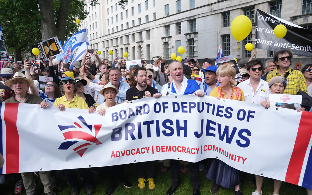 Bring Hostages Home event in central London, to demand the immediate release of Israeli hostages from Gaza.
