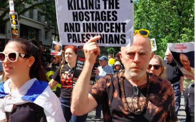 Aviel Lewis, 59, Israeli expat claims he was attacked at Bring Them Home demo in central London