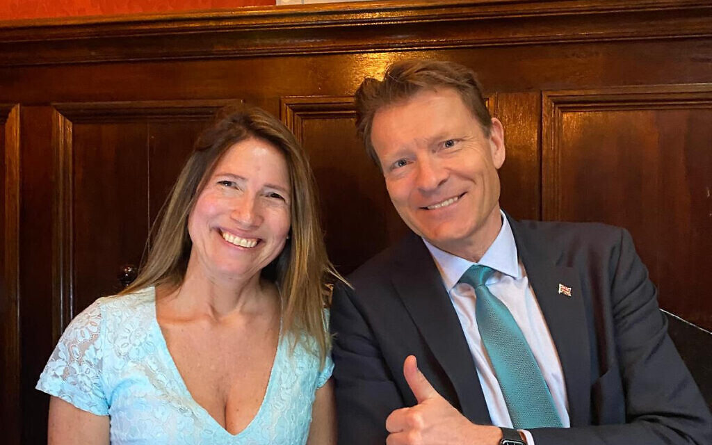 Catherine Becker with Reform UK chairman Richard Tice