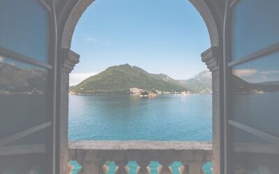 The view from a window at the Heritage-Grand Perast by Rixos
