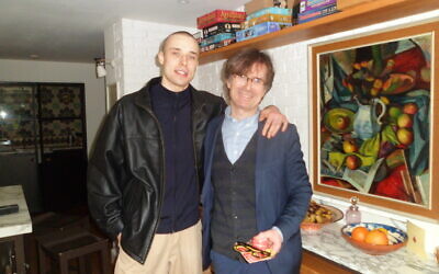 Max Peston with his father, Robert