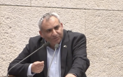 Ze'ev Elkin, of the New Hope-National Right, put forward the resolution which said establishing a Palestinian state would constitute an existential threat to Israel and its citizens