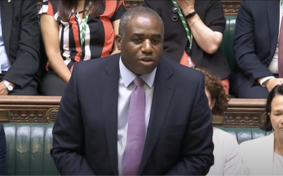Foreign secretary David Lammy makes his statement in the Commons on Friday
