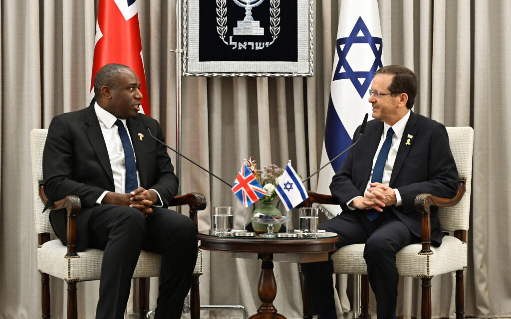Former Foreign Secretary David Lammy with Herzog