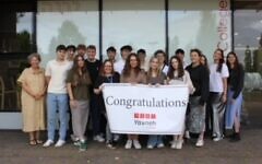 Yavneh students celebrate "fantastic" results
