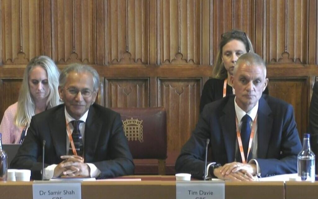 BBC chair Samir Shah (left)  and BBC Director-General Tim Davie