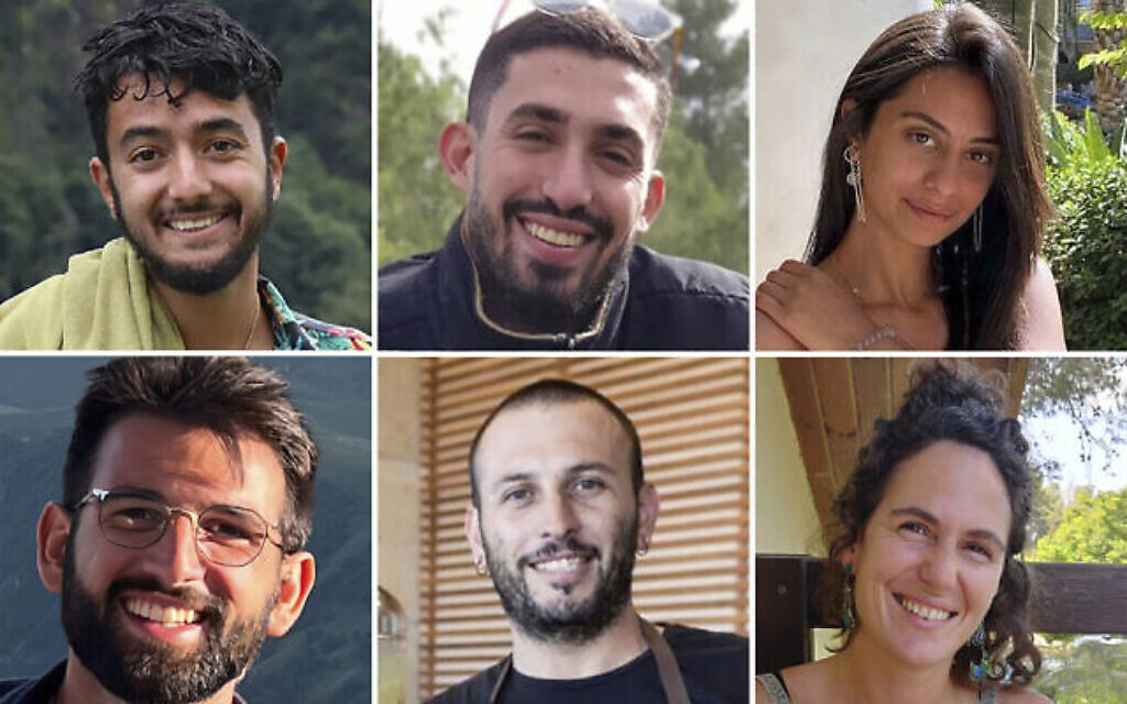 The murdered hostages: Hersh Goldberg-Polin, 23; Eden Yerushalmi, 24; Ori Danino, 25; Alex Lubnov, 32; Carmel Gat, 40; and Almog Sarusi, 27
