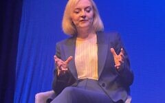 Liz Truss speaks at packed Tory fringe event