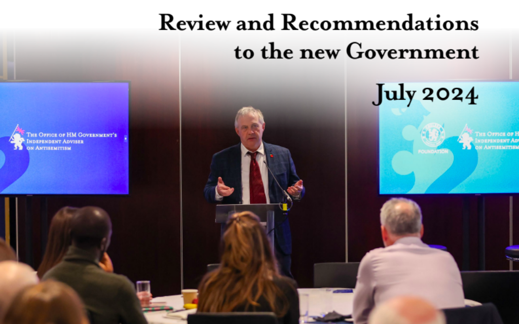 Lord Mann's July 2024 report on antisemitism