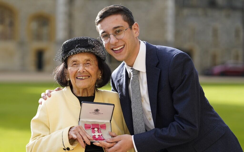 Lily Ebert with her great grandson Dov Forman