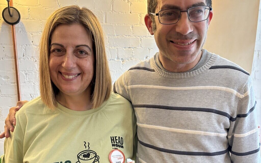 Community befriender Caryn Cobersy with Head Room regular Peter Gottlieb