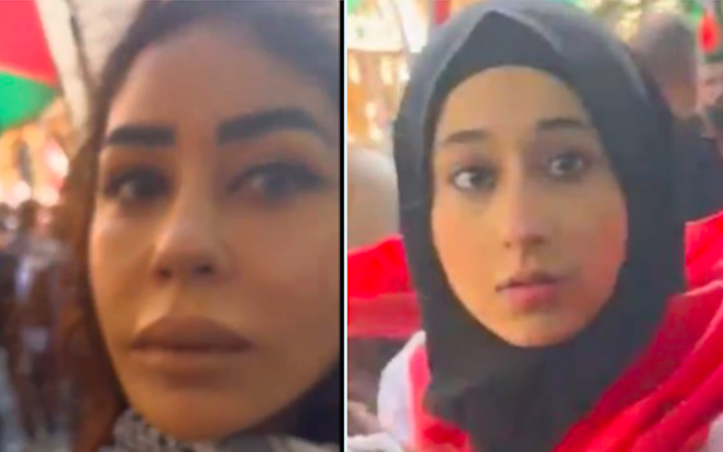 Jewish News spoke to 2 females seen holding pro-Hezbollah placards at Oct 5 demo in central London
