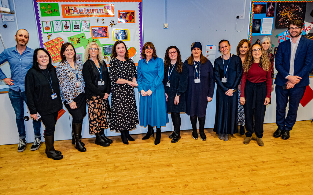 Staff from Norwood’s Children and Family Services team with the Children’s Commissioner, including the centre three (left to right) Dame Rachel de Souza, Norwood Chief Executive Naomi Dickson, and Norwood Autism Specialist Naomi Ayrton
