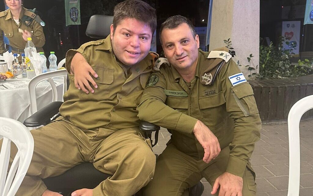 Naor Piron with army chief of staff